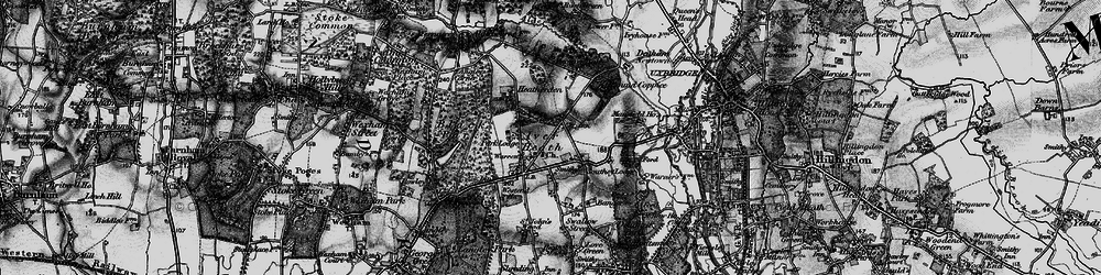 Old map of Iver Heath in 1896