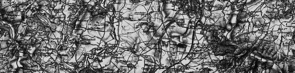 Old map of Bunker's Hill Wood in 1899