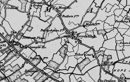 Old map of Brenzett Place in 1895