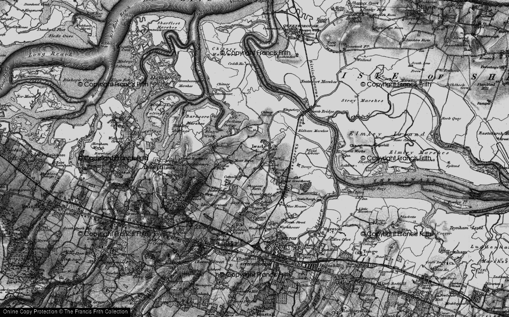 Old Map of Historic Map covering Bedlams Bottom in 1894