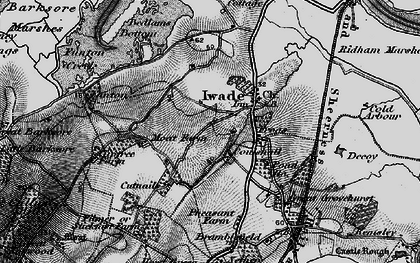 Old map of Iwade in 1894