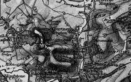 Old map of Iwerne Courtney in 1898