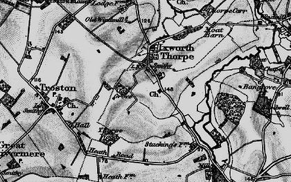 Old map of Black Bourn, The in 1898