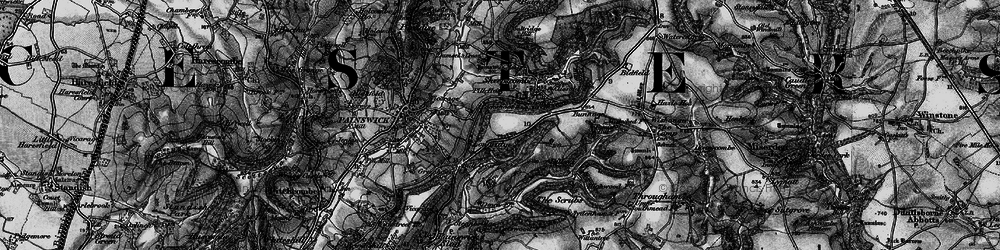 Old map of Painswick Lodge in 1896