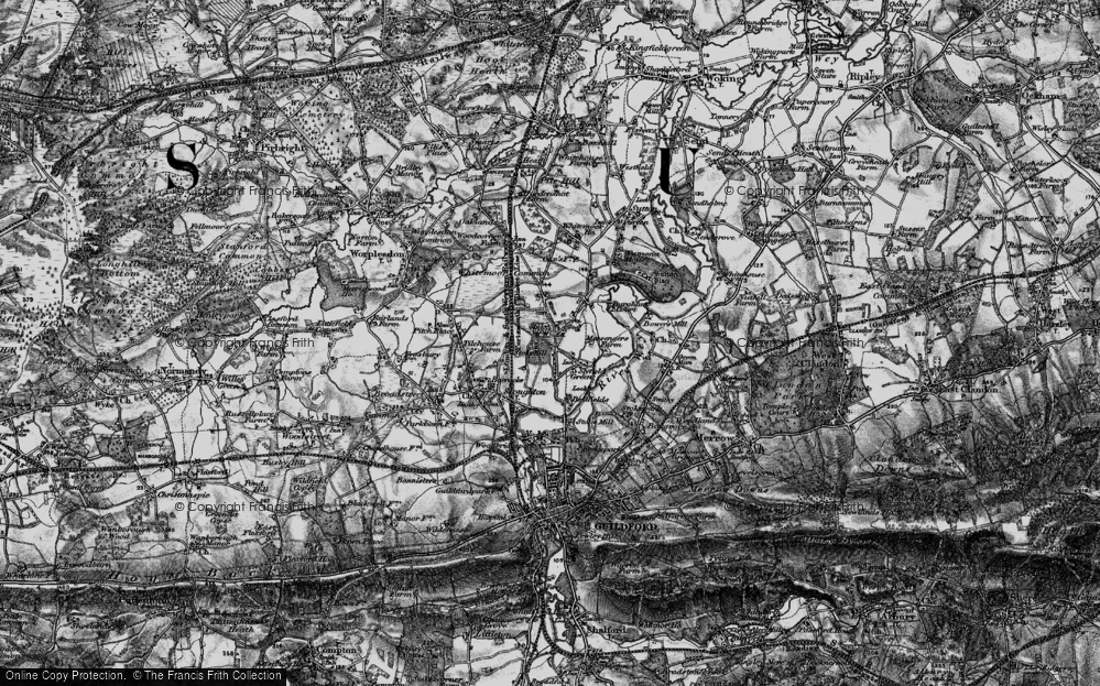 Old Map of Jacobs Well, 1896 in 1896
