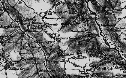 Old map of Jasper's Green in 1895