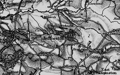 Old map of Jeffreyston in 1898