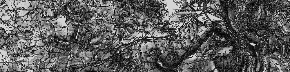 Old map of Wonastow in 1896