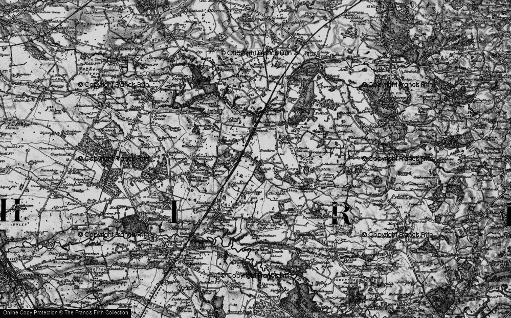 Old Map of Jodrell Bank, 1896 in 1896