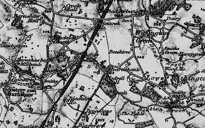 Old map of Jodrell Bank in 1896