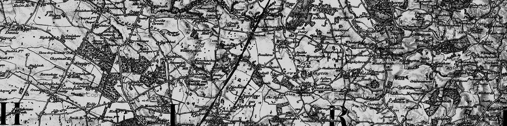 Old map of Jodrell Bank in 1896