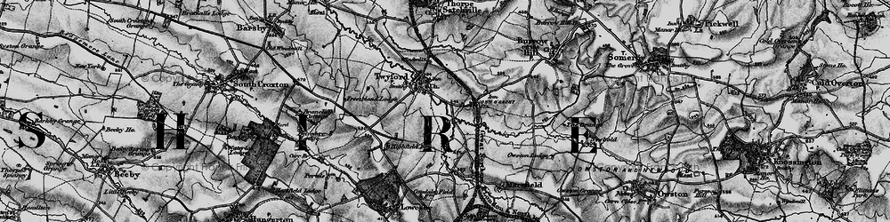 Old map of John O'Gaunt in 1899