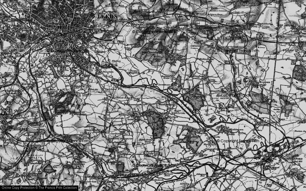Old Map of John O'Gaunts, 1896 in 1896