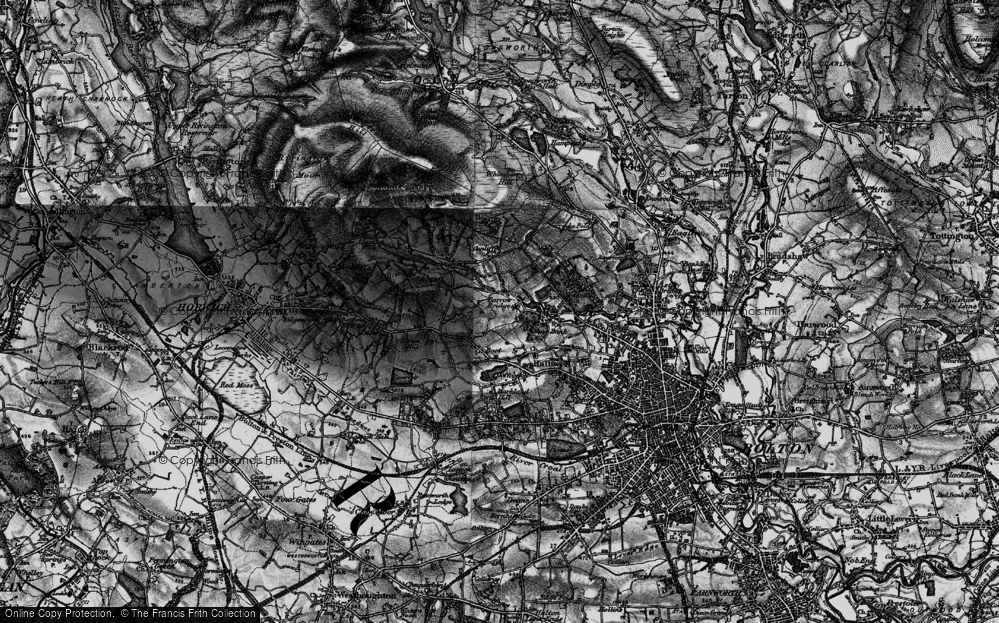 Old Map of Johnson Fold, 1896 in 1896