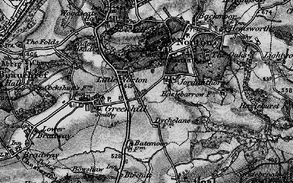 Old map of Jordanthorpe in 1896