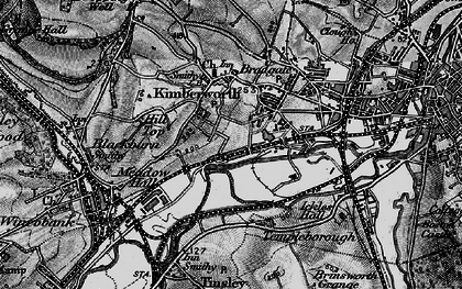 Old map of Jordon in 1896