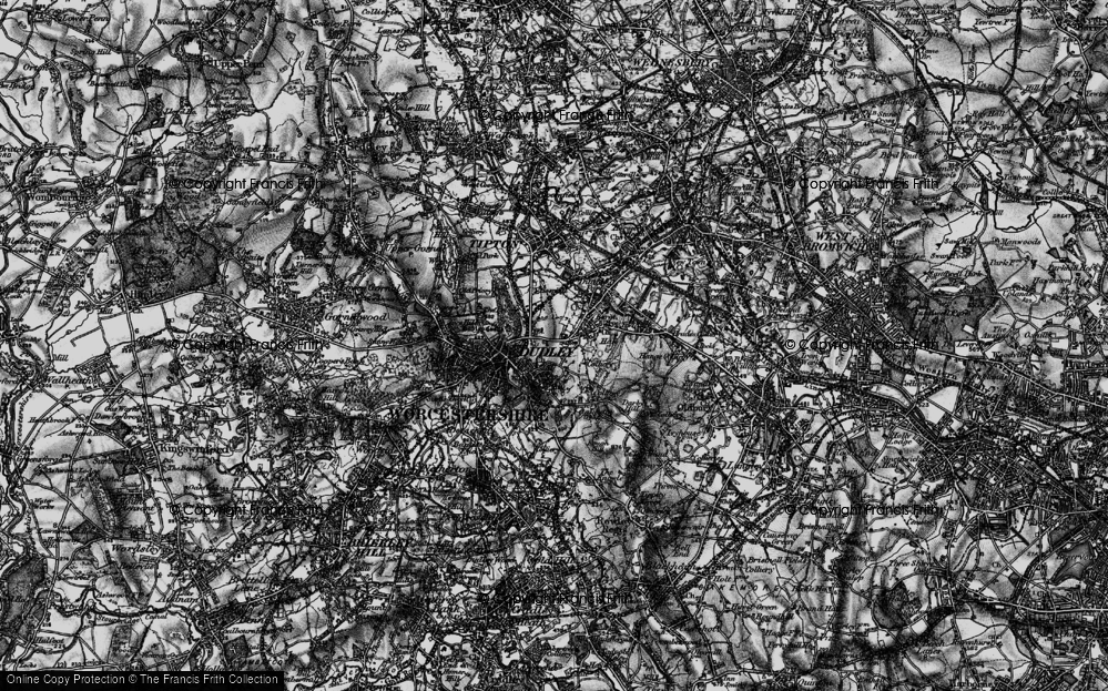 Old Map of Kates Hill, 1899 in 1899