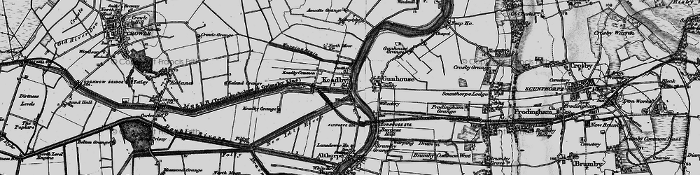 Old map of Amcotts Grange in 1895