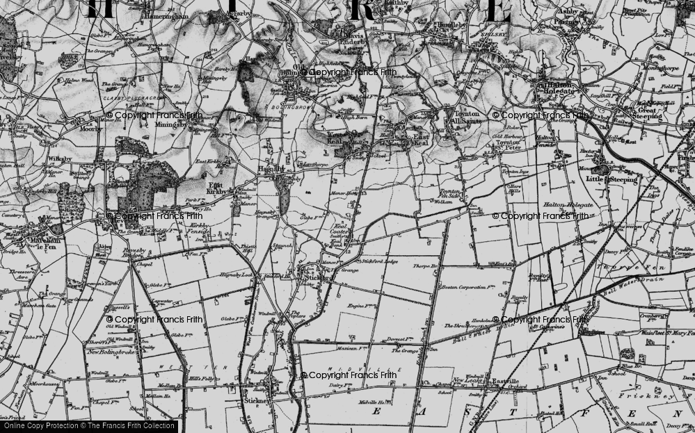 Old Map of Keal Cotes, 1899 in 1899