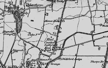 Old map of Keal Cotes in 1899