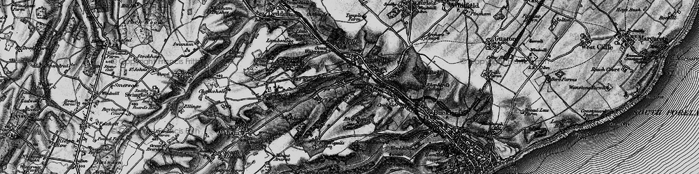 Old map of Bushy Ruff Ho in 1895