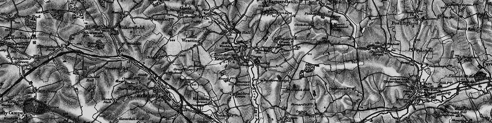 Old map of Kedington in 1895