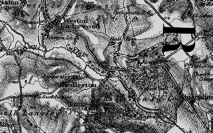 Old map of Kedleston in 1895