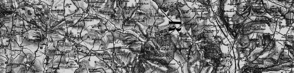 Old map of Kedleston in 1895