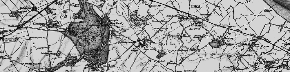 Old map of Keelby in 1895