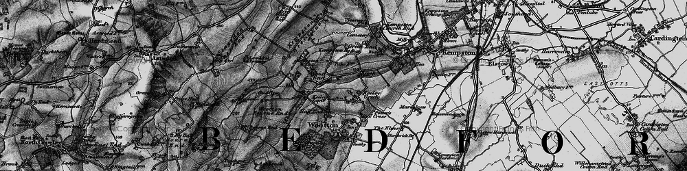 Old map of Keeley Green in 1896