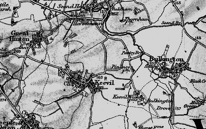 Old map of Keevil in 1898