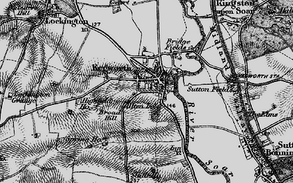 Old map of Kegworth in 1895