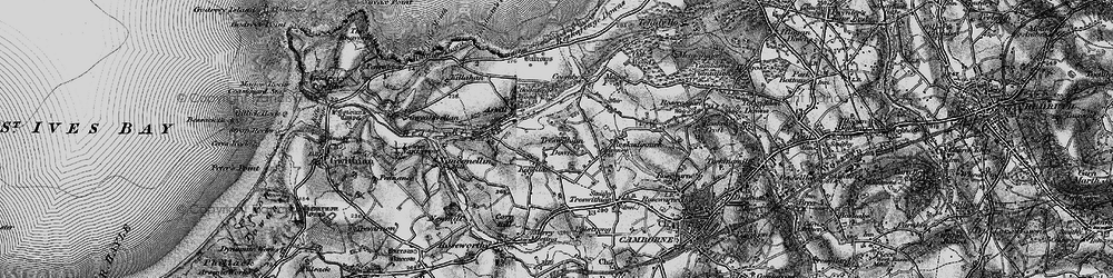 Old map of Kehelland in 1896