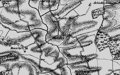 Old map of Keisby in 1895