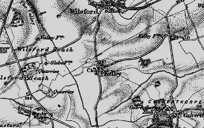 Old map of Kelby in 1895