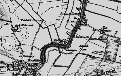 Old map of Kelfield in 1895