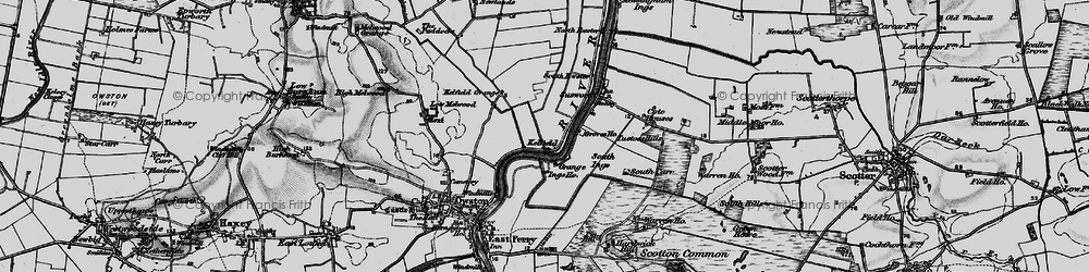 Old map of Kelfield in 1895