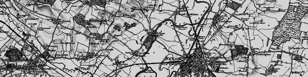 Old map of Kelham in 1899