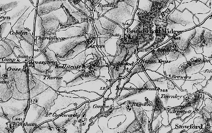 Old map of Kellacott in 1895