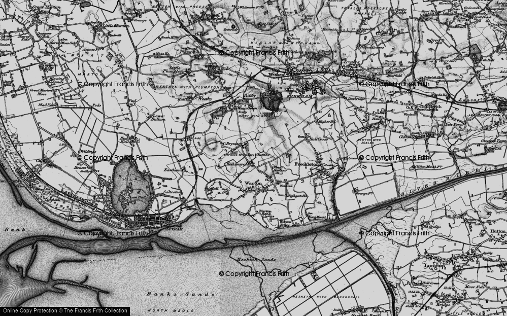 Old Map of Kellamergh, 1896 in 1896