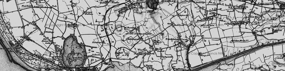 Old map of Kellamergh in 1896
