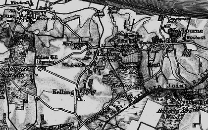 Old map of Kelling in 1899