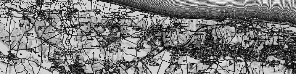 Old map of Kelling in 1899