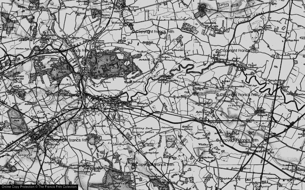 Old Map of Kellingley, 1895 in 1895