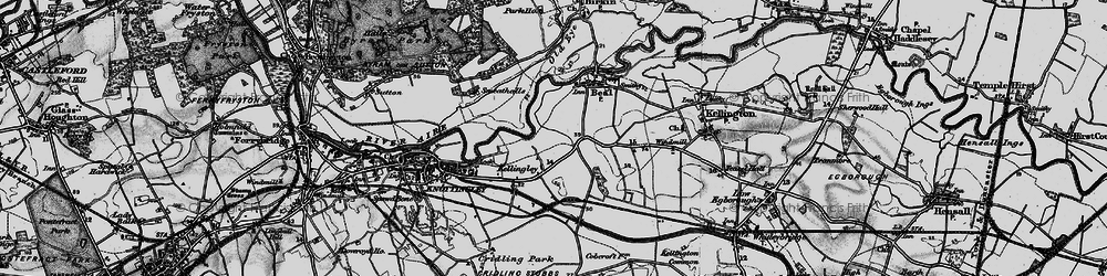 Old map of Kellingley in 1895
