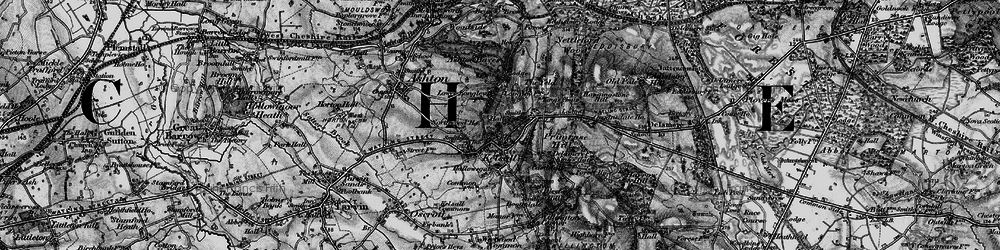 Old map of Kelsall in 1896