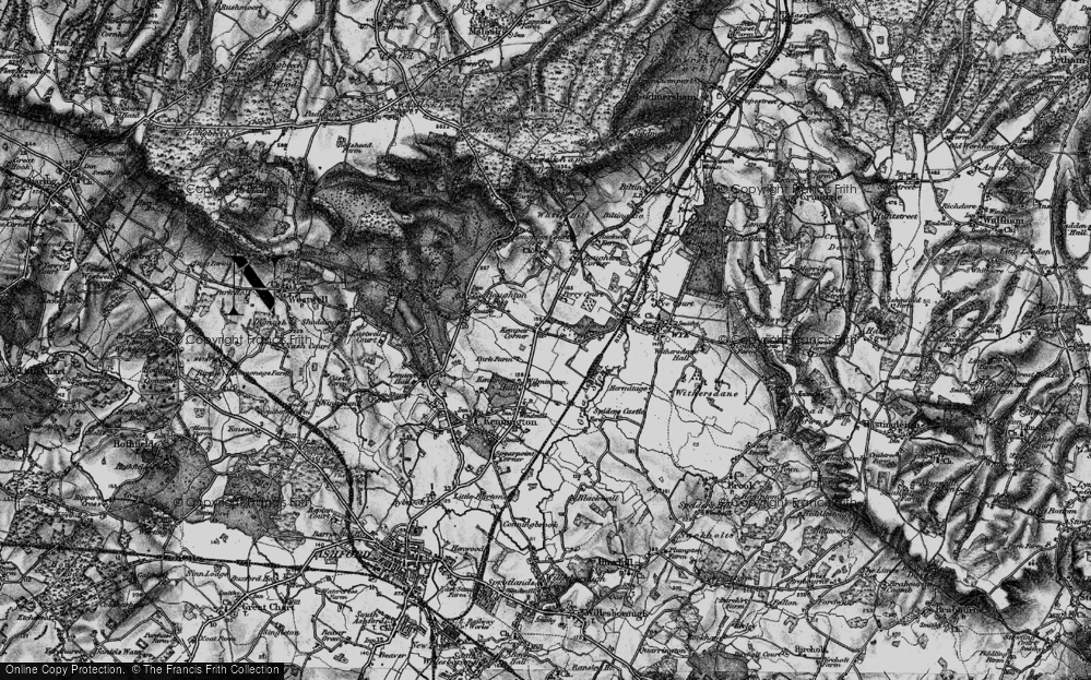 Old Map of Kempe's Corner, 1895 in 1895