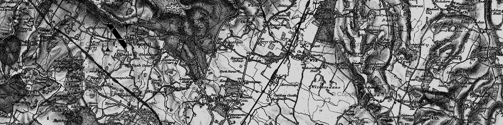 Old map of Kempe's Corner in 1895