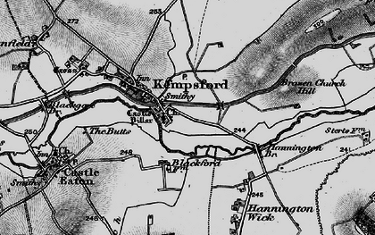 Old map of Kempsford in 1896