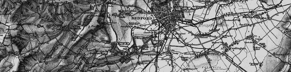 Old map of Kempston in 1896